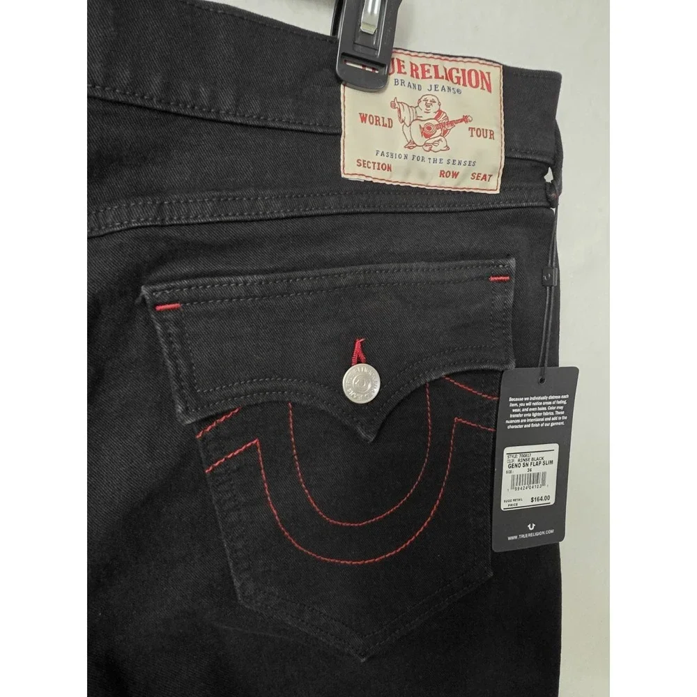 True Religion SN flap Slim Color RINSE black Stile 700817 Size 36x32